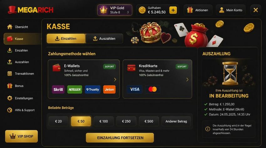 Testimonianza sul casinò MegaRich: Vantaggi e Metodi di Prelievo Testimonianza sul casinò MegaRich: Vantaggi e Metodi di Prelievo